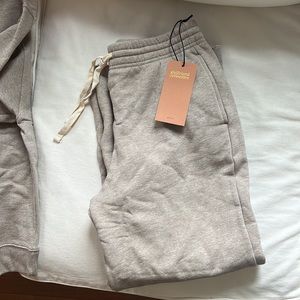 Porcini Heather 50/50 Wide Leg Sweatpant